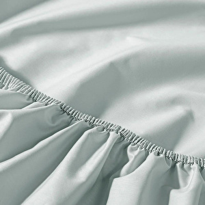Penelope %100 Pamuk Percale Lastikli Çarşaf 100x200 Cm Mavi - Pure Serisi görseli 5