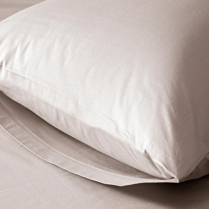 Penelope %100 Pamuk Percale Lastikli Çarşaf 120x200 Cm Gri - Pure Serisi görseli 3