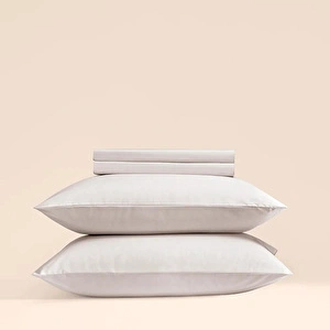 Penelope %100 Pamuk Percale Lastikli Çarşaf 120x200 Cm Gri - Pure Serisi görseli 2
