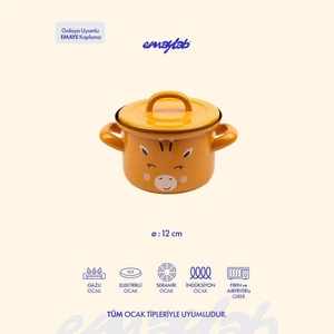 Emaylab Little Giraffe Emaye Mini Bebek Tenceresi 12cm (850 Ml)