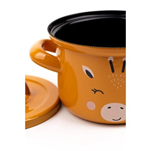 Emaylab Little Giraffe Emaye Mini Bebek Tenceresi 12cm (850 Ml) görseli 5
