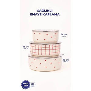 Emaylab Cupid Vakum Kapaklı Yiyecek Saklama Kabı Seti (ocaklarda Kullanilabi̇li̇r)