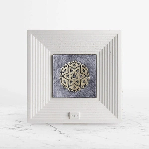 Coho Objet Coho Art "kozmos" Mandala Kabartma Tablo - Varak & Gümüş Pastel Uygulama görseli 3