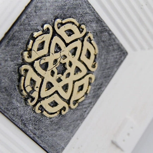 Coho Objet Coho Art "kozmos" Mandala Kabartma Tablo - Varak & Gümüş Pastel Uygulama görseli 2