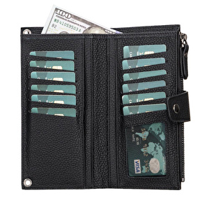 Bloominbag Lozan Strap Shadow Black Gerçek Deri Çapraz Askılı Telefon Bölmeli Cüzdan Çanta görseli 2