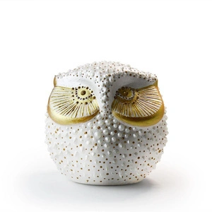 Coho Objet Coho Art Tılsımlı Baykuş El Yapımı Sanatsal Dekoratif Obje - Pearl White görseli 4