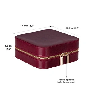 Bloominbag Amanda Velvet Burgundy Bloom Grande Deri Takı & Mücevher Kutusu görseli 5