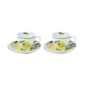 Fern&Co Citrus Collection Porselen 2 Li Türk Kahvesi Seti /hediye Kutulu