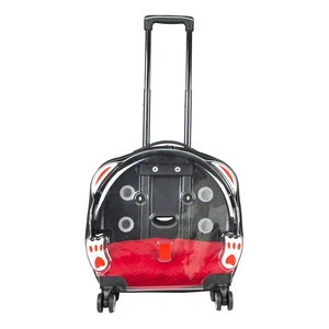 Bloominbag Pawbuddy Glide – Siyah Şeffaf Tekerlekli Pet Seyahat Kabini görseli 2