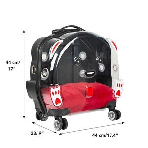 Bloominbag Pawbuddy Glide – Siyah Şeffaf Tekerlekli Pet Seyahat Kabini görseli 4