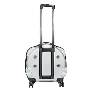 Bloominbag Pawbuddy Clear Travelmate– Gri Ve Şeffaf Tekerlekli Lüks Evcil Hayvan Taşıma Çantası