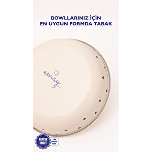 Emaylab Black Cupid Emaye Bowl Tabağı - Bowl Kase - Salata Kasesi - Sunum Kasesi 21cm görseli 4
