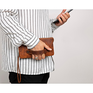 Bloominbag Bloom Rust Elevated Brown Clutch Bag görseli 5