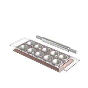 Marcato Design Ravioli Tablet Çıkarılabilir 10 Hazneli Ravioli Kalıbı Pastel Pembe Renk görseli 1