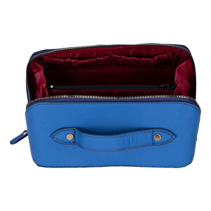 Bloominbag Ella Ocean Bloom – Deri Seyahat Ve Makyaj Çantası görseli 4