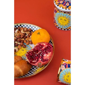 Emaylab Mısharu 26 Cm Dekoratif Emaye Tepsi / Servis Sunum Tabağı