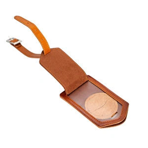 Bloominbag Airconrad Voyage Luxe Tan Deri Airtag Bagaj & Bavul Etiketi görseli 5