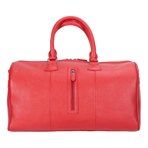 Bloominbag Dolly Roma Rouge Deri Weekender Duffle Seyahat Çantası görseli 3