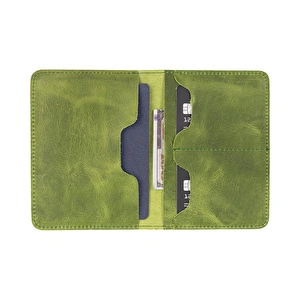 Bloominbag Viaggio Voyager Olive Chic Deri Pasaport Ve Kart Kılıfı görseli 3