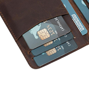 Bloominbag Bloomledger Amberwood Hakiki Deri Bifold Cüzdan görseli 4