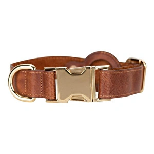 Bloominbag Bloompaw Brown Airtag Yuvalı Hakiki Deri Pet Tasma görseli 3