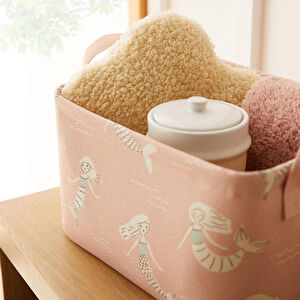 Ocean Home Textile Çocuk Odası Deniz Kızı Sepet 30 X 21 X 18 Cm görseli 3