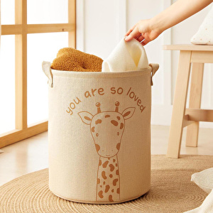 Ocean Home Textile 5'li Çocuk Odası Jüt Keten Kumaş Sepet Set