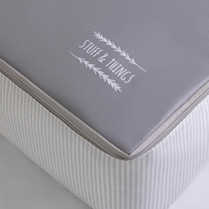 Ocean Home Textile 4'lü Gri Renk Stuff & Things Baza Altı Hurç Set görseli 4