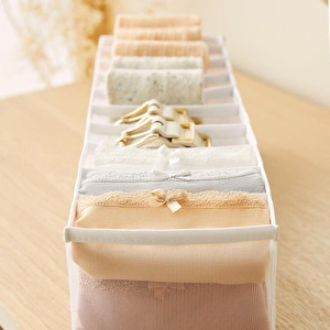 Ocean Home Textile 10 Bölmeli Beyaz Renk File Çekmece Düzenleyici 11 X 41,5 X 12 Cm görseli 5