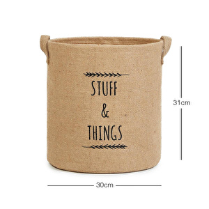 Ocean Home Textile Stuff & Things Jüt Sepet 30 X 31 Cm görseli 5