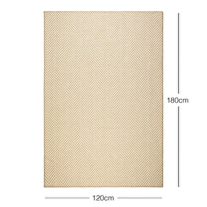 Ocean Home Textile Ekru Renk Balıksırtı Jüt Halı Kilim 120 X 180 Cm görseli 4