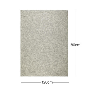 Ocean Home Textile Yıkanabilir Jüt Görünümlü Gri Renk Hasır Desenli Halı Kilim 120 X 180 Cm görseli 4