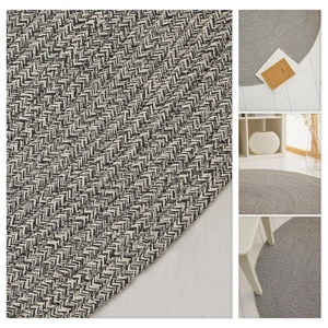 Ocean Home Textile Yıkanabilir Gri Kırçıllı Pamuklu Halı Kilim Ø 120 Cm görseli 2