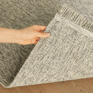 Ocean Home Textile Yıkanabilir Saçaklı Buklet Gri Renk Halı Kilim160 X 230 Cm görseli 2
