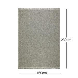 Ocean Home Textile Yıkanabilir Saçaklı Buklet Gri Renk Halı Kilim160 X 230 Cm görseli 4