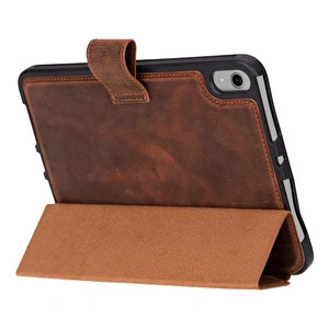 Bloominbag Bloomcase Trigon Saddle Brown Apple Ipad Mini (2024) Hakiki Deri Kılıf görseli 3