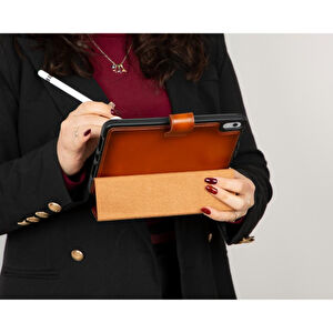 Bloominbag Bloomcase Trigon Tan Apple Ipad Mini (2024) Hakiki Deri Kılıf görseli 2