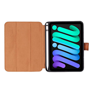 Bloominbag Bloomcase Trigon Tan Apple Ipad Mini (2024) Hakiki Deri Kılıf görseli 5