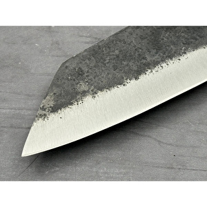 Hatsukokoro Bunka Şef Bıçağı - Aogami #2 - Kurouchi 165mm - Abanoz Sap görseli 3