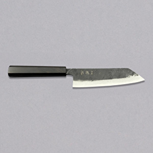 Hatsukokoro Bunka Şef Bıçağı - Aogami #2 - Kurouchi 165mm - Abanoz Sap görseli 1