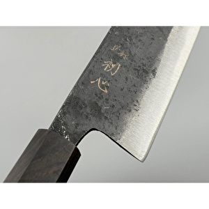 Hatsukokoro Bunka Şef Bıçağı - Aogami #2 - Kurouchi 165mm - Abanoz Sap görseli 2