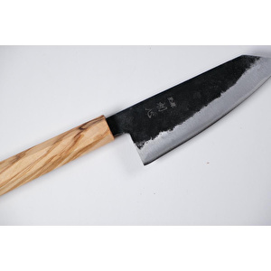 Hatsukokoro Ko Bunka Şef Bıçağı - Aogami #2 - Kurouchi 120mm - Zeytin Ağacı Sap görseli 2