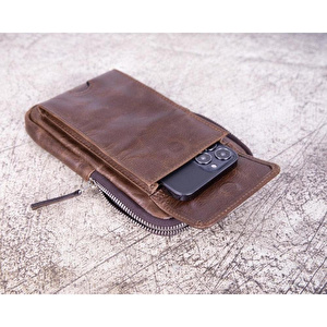Bloominbag Bloomnino Mahogany Brown Hakiki Deri Crossbody Çanta görseli 5
