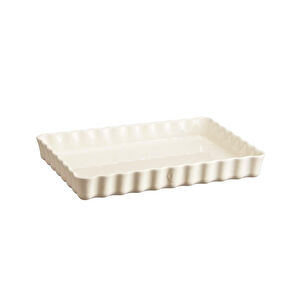 Emile Henry Tart-börek-fırın Kabı Dikdörtgen 33 X 24 Cm Ekru/clay