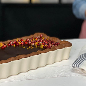 Emile Henry Tart-börek-fırın Kabı Dikdörtgen 36.5 X 15 Cm Ekru/clay