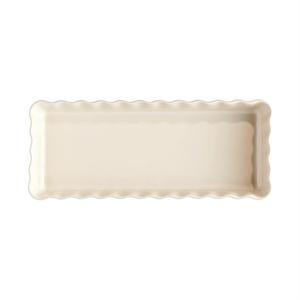 Emile Henry Tart-börek-fırın Kabı Dikdörtgen 36.5 X 15 Cm Ekru/clay