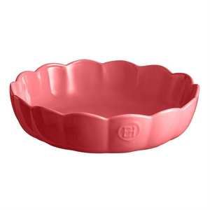 Emile Henry Madeleine Fırın Kabı Yuvarlak 27 Cm Ruj Pembesi