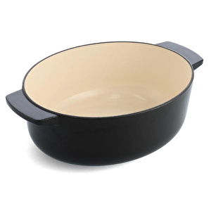 Kitchenaid Oval Döküm Demir Tencere 30 Cm - 5.6 L Siyah görseli 3