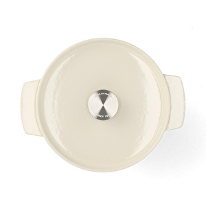 Kitchenaid Döküm Demir Tencere 22 Cm - 3.3 L Krem görseli 2