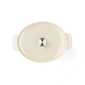 Kitchenaid Oval Döküm Demir Tencere 30 Cm - 5.6 L Krem görseli 2